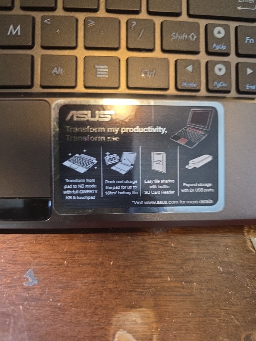ASUS Eee Pad Transformer TF101 Mobile Docking Keyboard Dock – Tested / Working