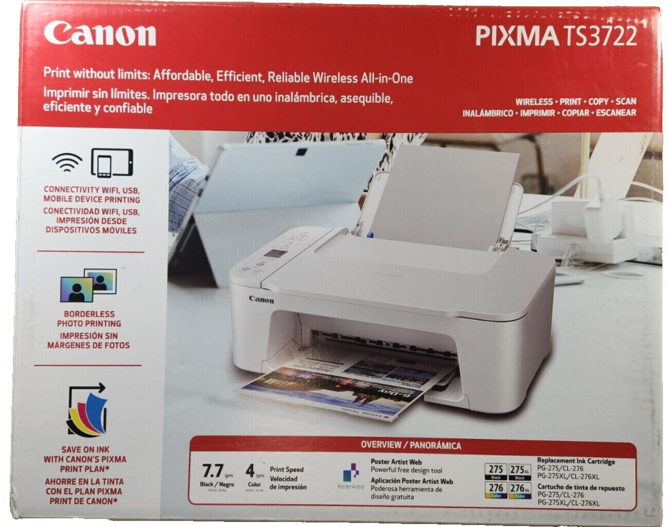 New Canon Wireless All In One Printer-Photo Printing-Christmas GIFT-Red BOX
