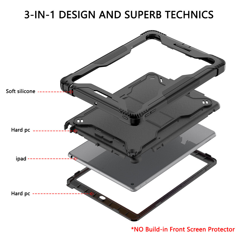 For iPad 10.2″ 5th/6th/7th/8th/pro 11″ 9.7″Kickstand Case Shockproof Back Cover