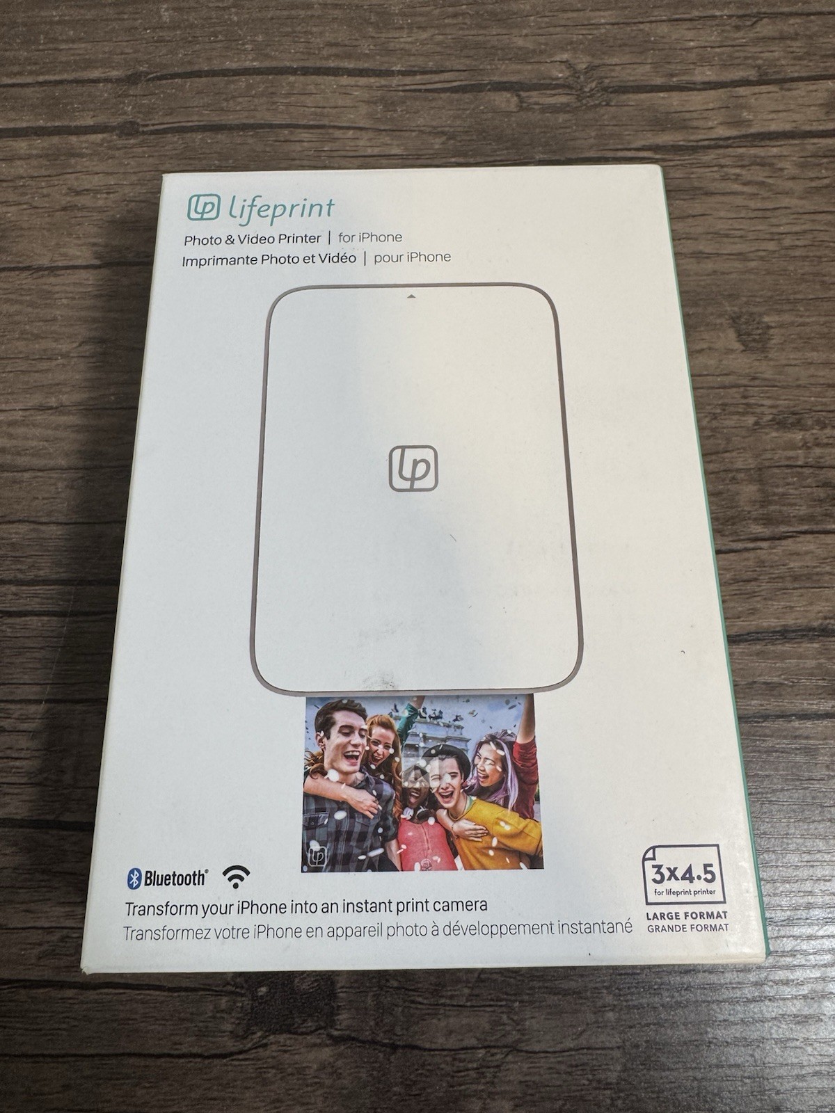 lifeprint Photo & Video Portable Instant Printer for iPhone, 3″ x 4.5″, LP002-1