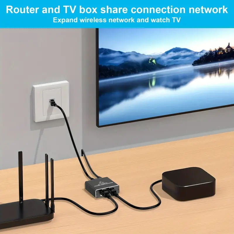 RJ45 Gigabit Ethernet Splitter 1000Mbps LAN Network Internet 1 to 2 Adapter lot