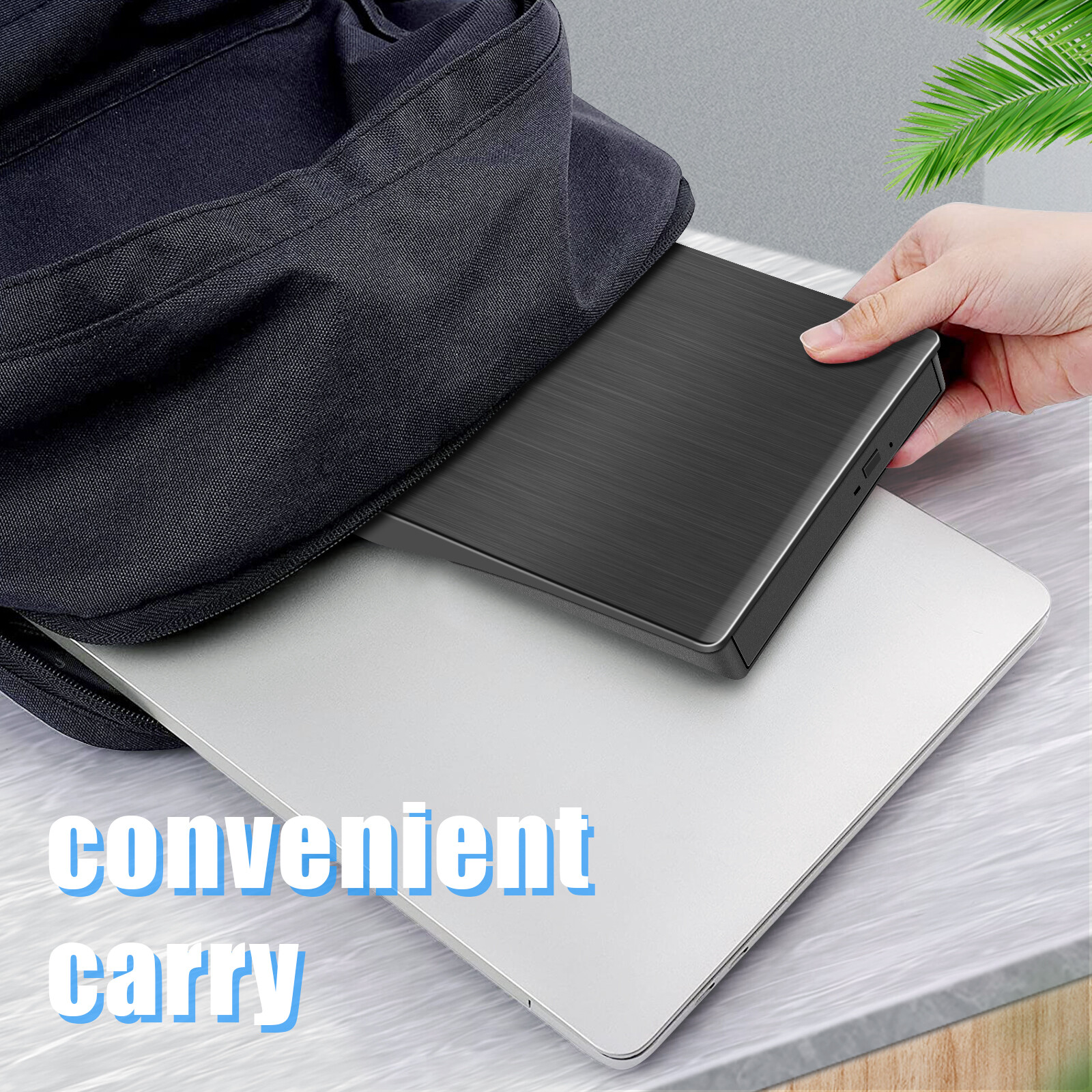 External CD DVD Drive Type-C USB 3.0 Player Disc Burner Reader for Laptop MAC OS