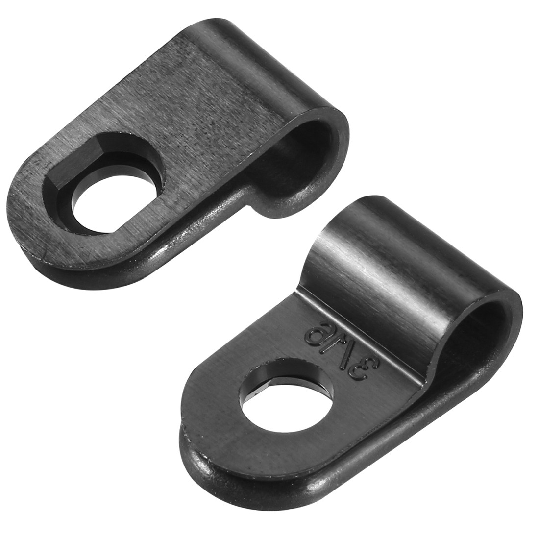 100X 5mm CC-0.5 Nylon R-type Cable Clamp Organizer Cord Clip for Wire Management