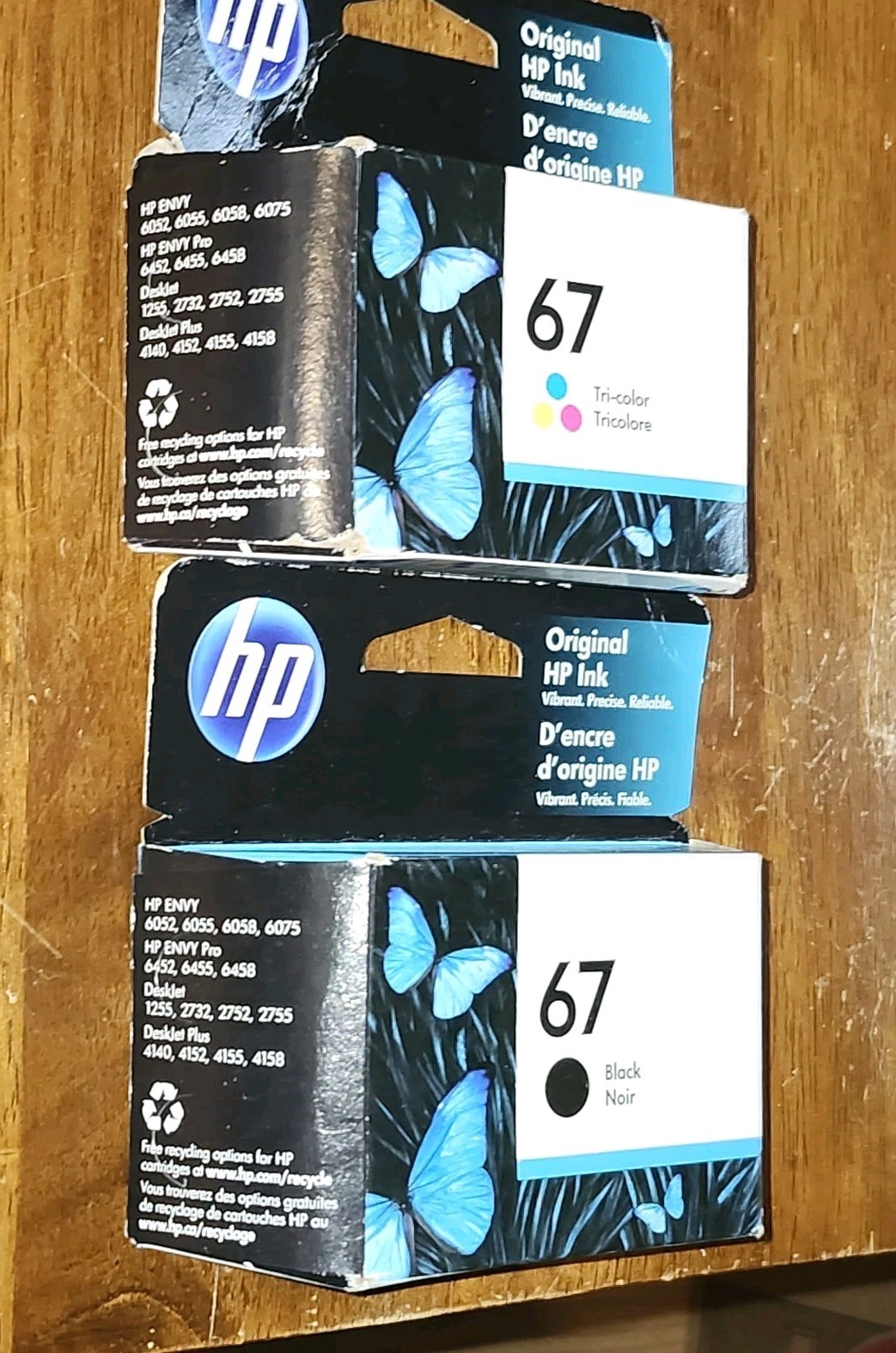 HP 67 Black & HP 67 Color Ink Combo Cartridge NEW/ SEALED Exp Sep 2022