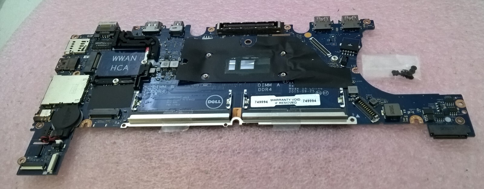 Dell Latitude E7270 Motherboard with i7-6600U 2.6GHz CPU Intel HD Graphics T0V7J