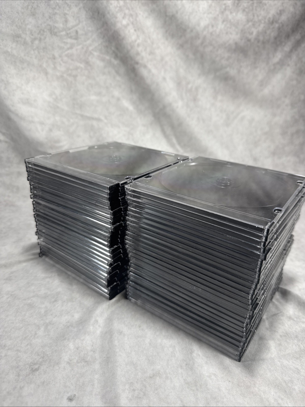 Lot Of 50 Black CD Slim Jewel Case Standard Slimline Bulk Unused