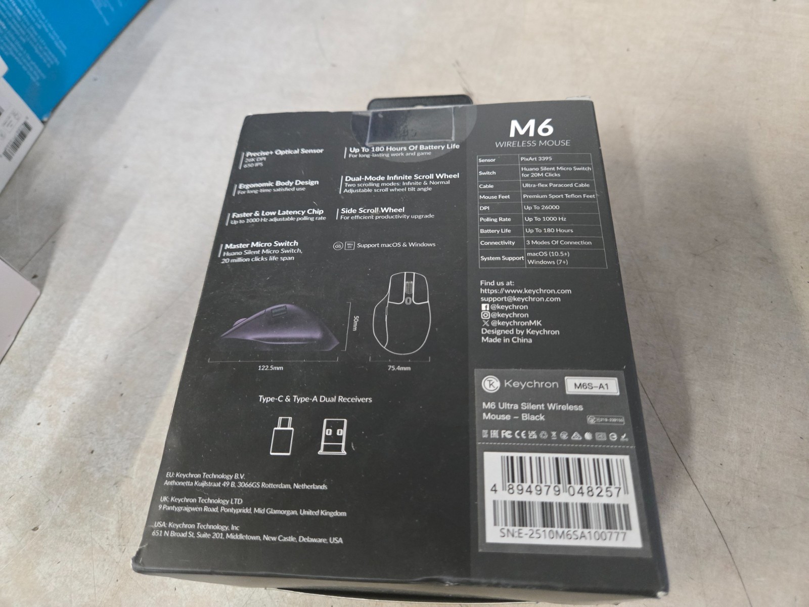SEALED M6 Silent Wireless Gaming , 1000Hz Polling, Bluetooth 5.3/2.4GHz