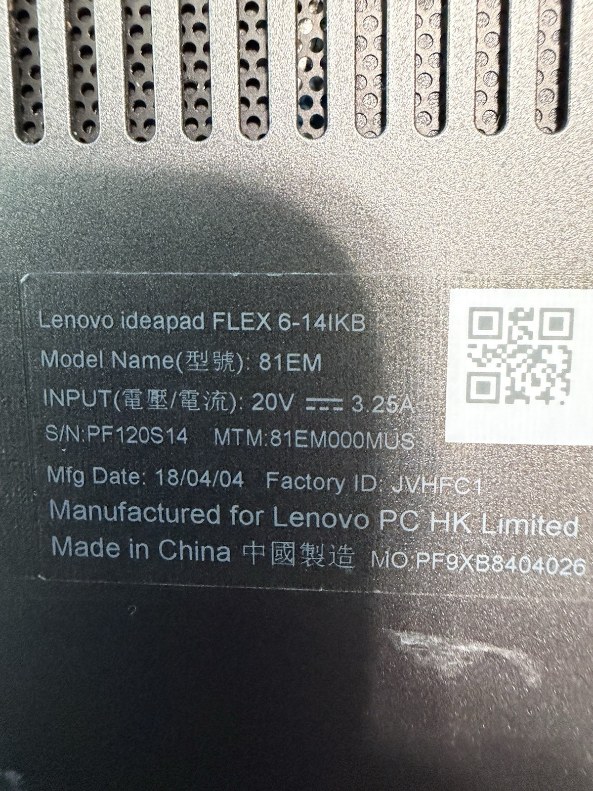 Lenovo IdeaPad Flex 6-14IKB 14” Touchscreen 2-in-1 Laptop 128GB Needs Battery
