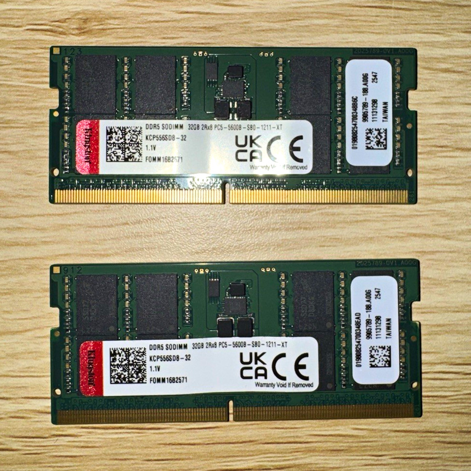 Kingston 64GB (2x32GB) DDR5 SO-DIMM PC5-5600B