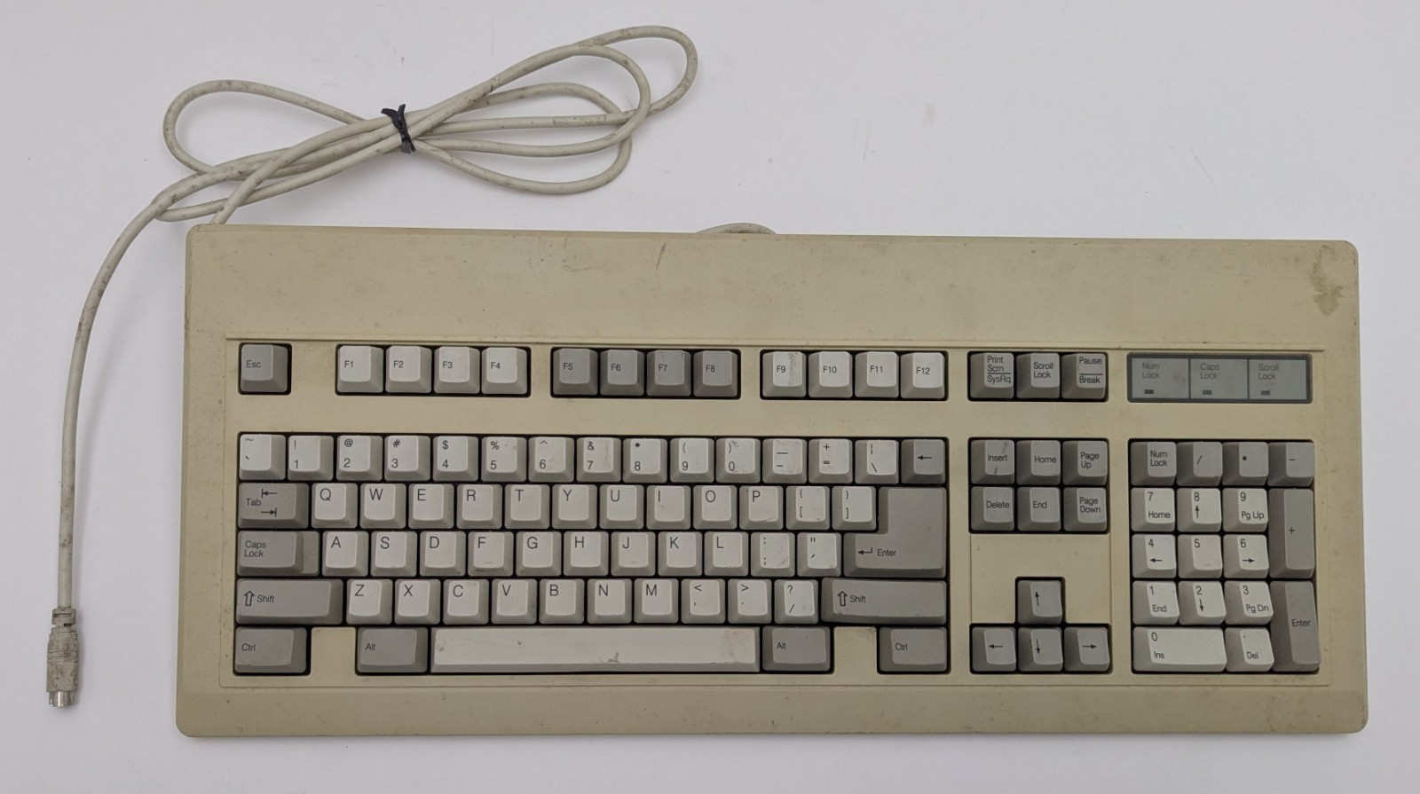 Vintage NMB RT101+ Intel Mechanical Keyboard Grey Tactile Space Invader Switches