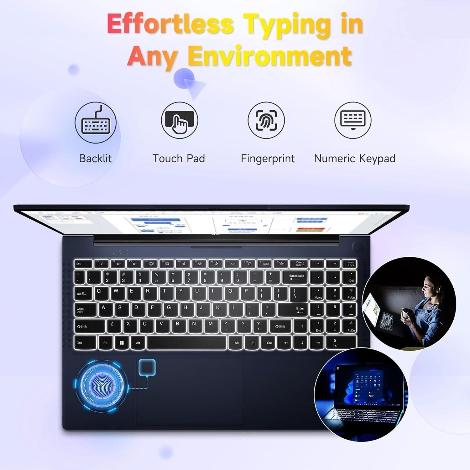 NIMO 15.6″ IPS FHD Business Laptop, Intel 6 Core i3-1215U 8GB RAM 256GB SSD