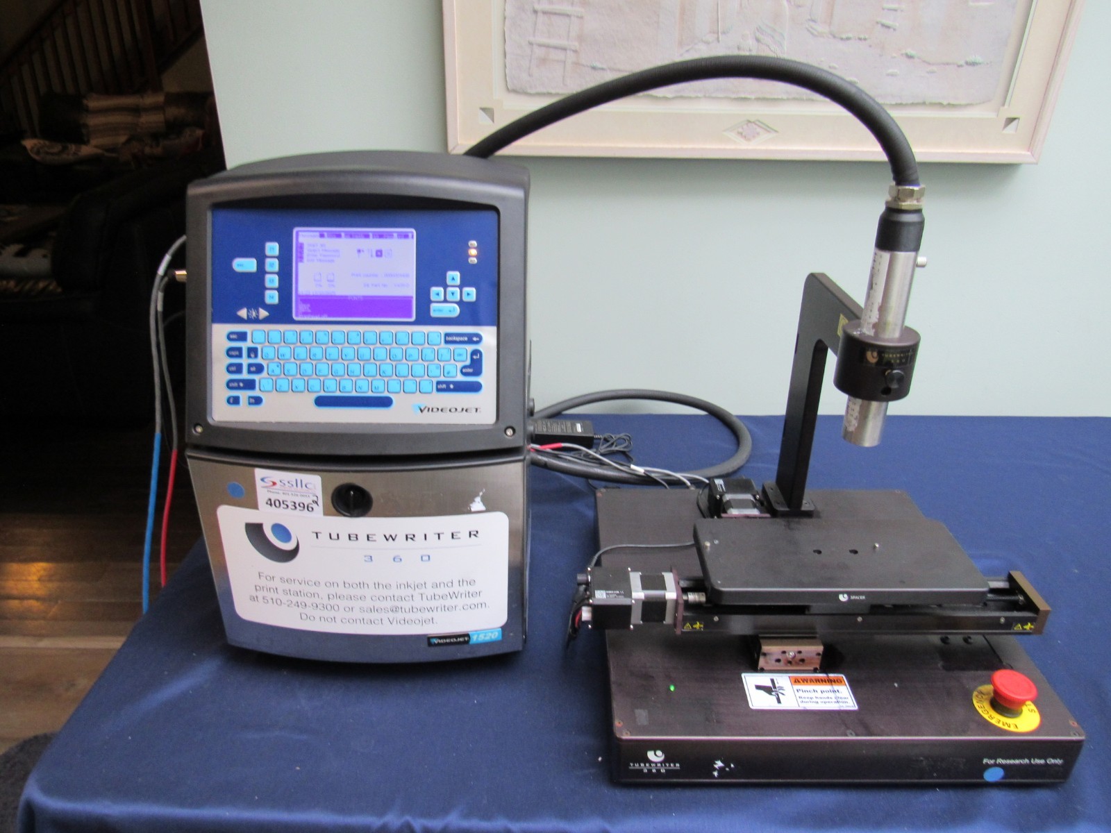 VideoJet 1520 Ink Jet Coding Machine W/ TubeWriter 360 30 Days Warranty
