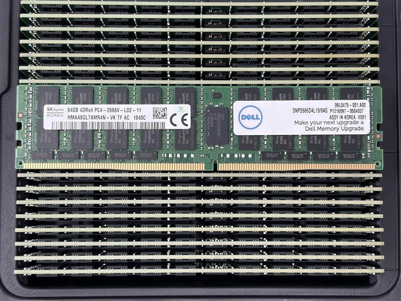 HMAA8GL7AMR4N-VK HYNIX/DELL 64GB 4DRX4 PC4-2666V MEMORY SNP2666D4L19/64G