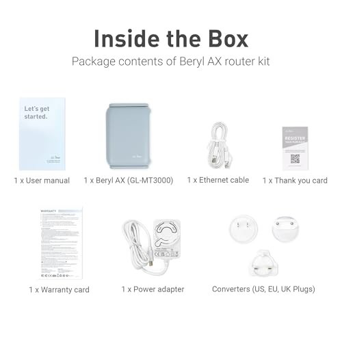 GL.iNet Beryl AX Wi-Fi 6 Travel Router 2.5G WAN VPN OpenWrt