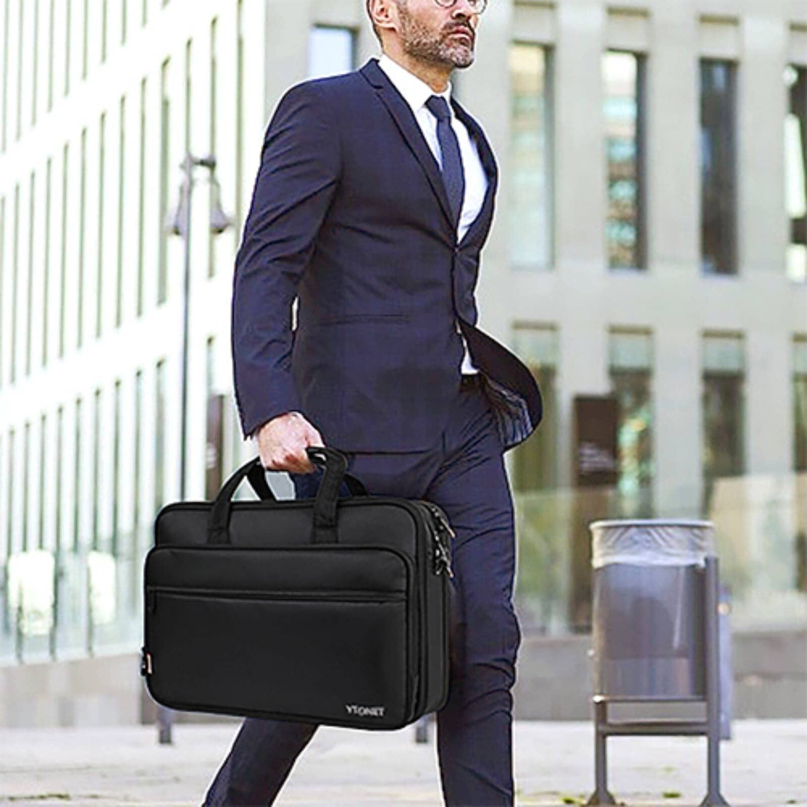 17 inch Laptop Bag, Expandable Briefcases for Men Women, Water Resistant Busi…