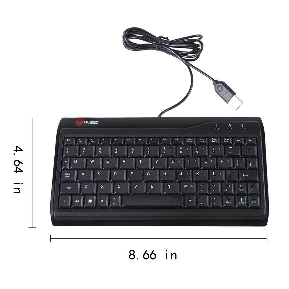 Super Mini Wired Keyboard MCSaite Full Size 78 Keys Keypad Small Portable Fit…
