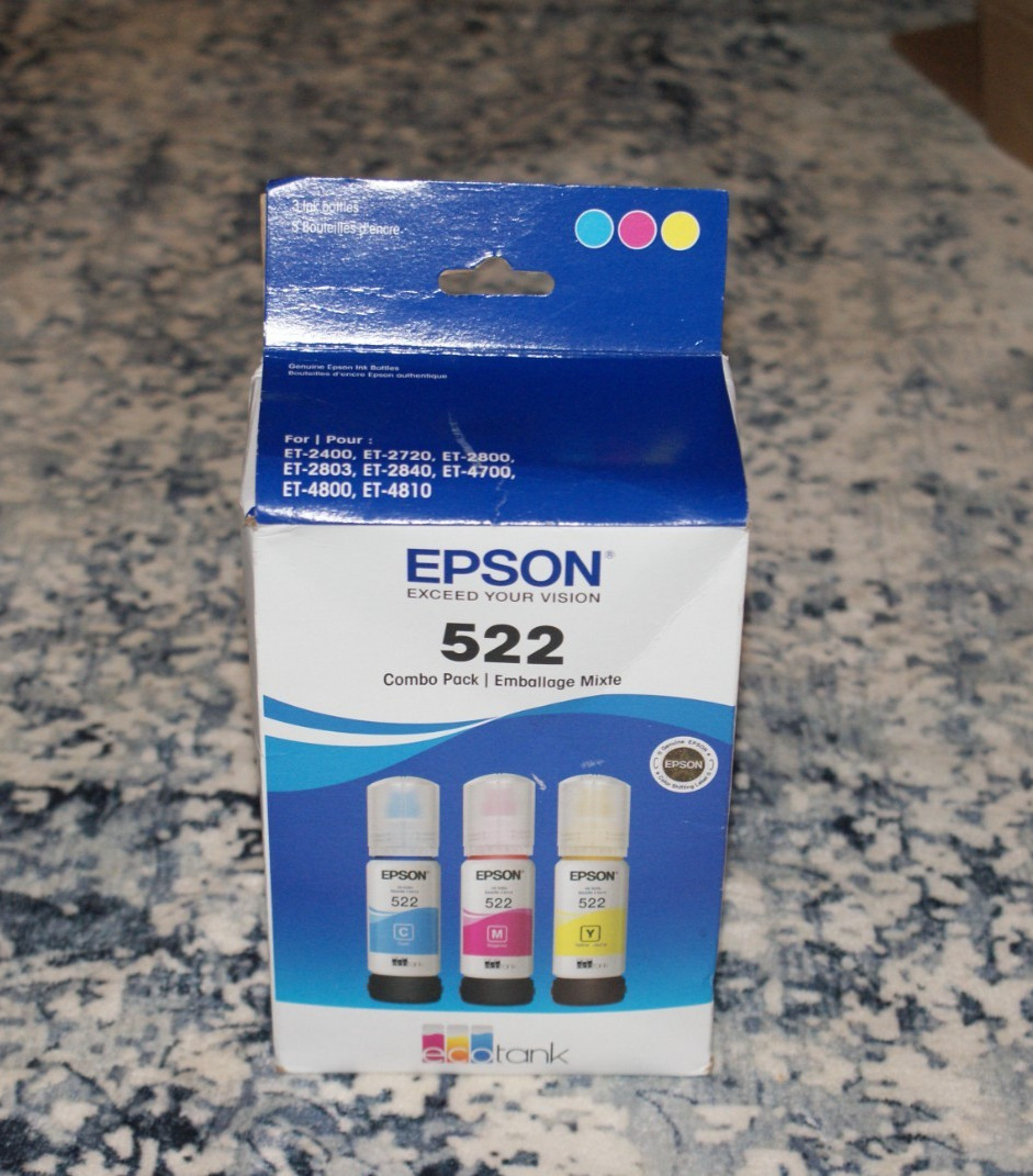 Epson 522 Ecotank Combo Pack New Ink Exp. 02/2029