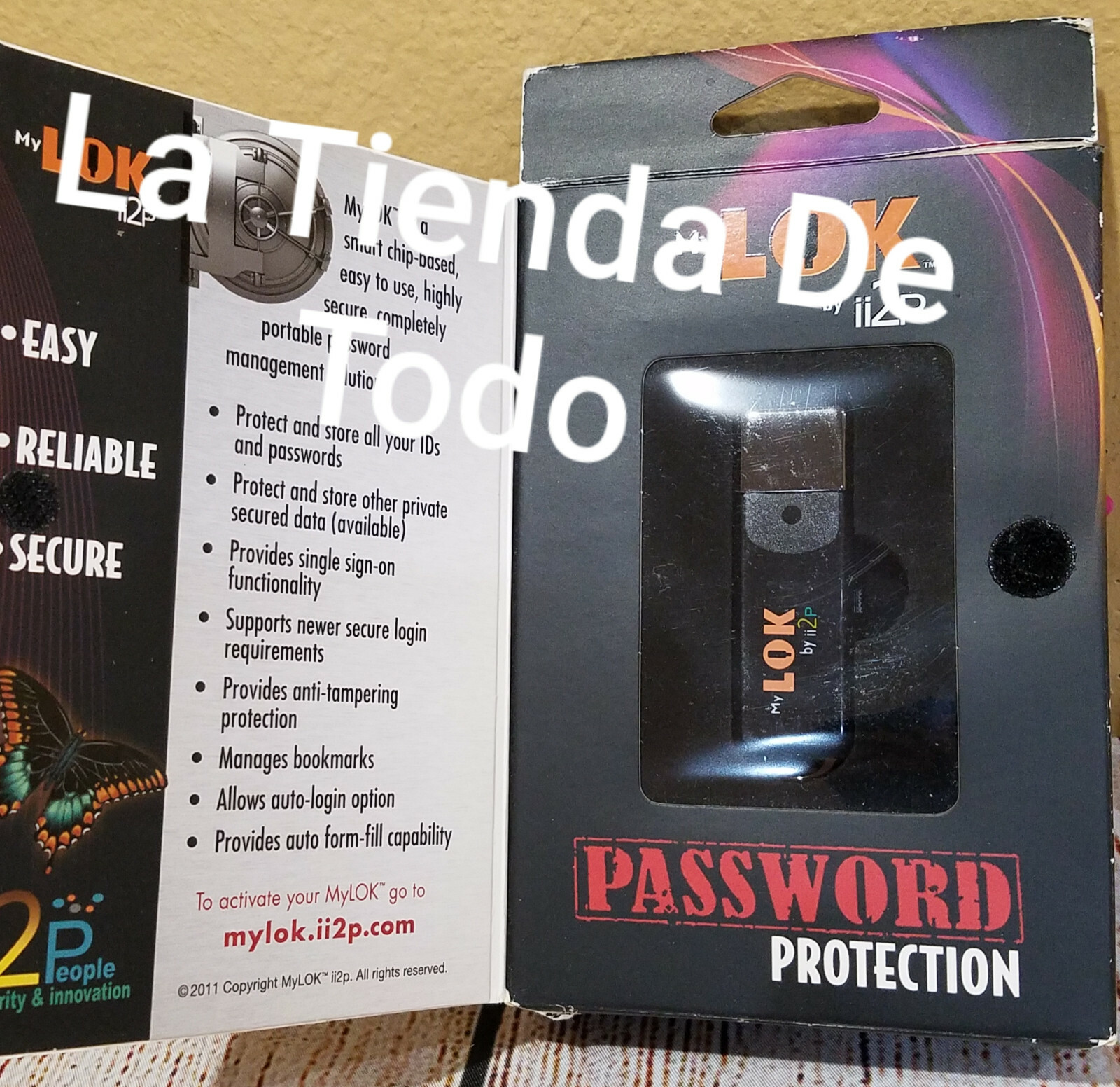PASSWORD PROTECTION USB 4GB DRIVE SOLD NOVELTY FOR COLLECTORS MYLOK II2P READ