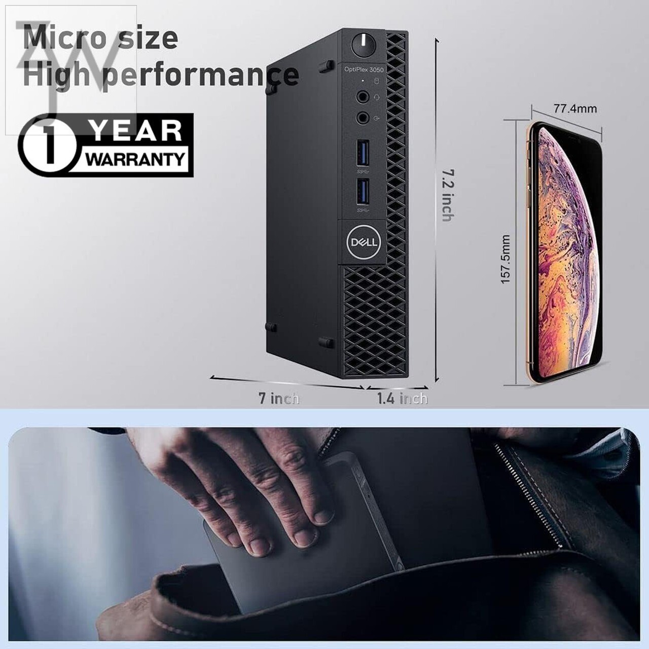 DELL Micro Desktop PC Computer i5, Up to 32GB RAM, M.2 SSD, Windows 10/11, WiFi