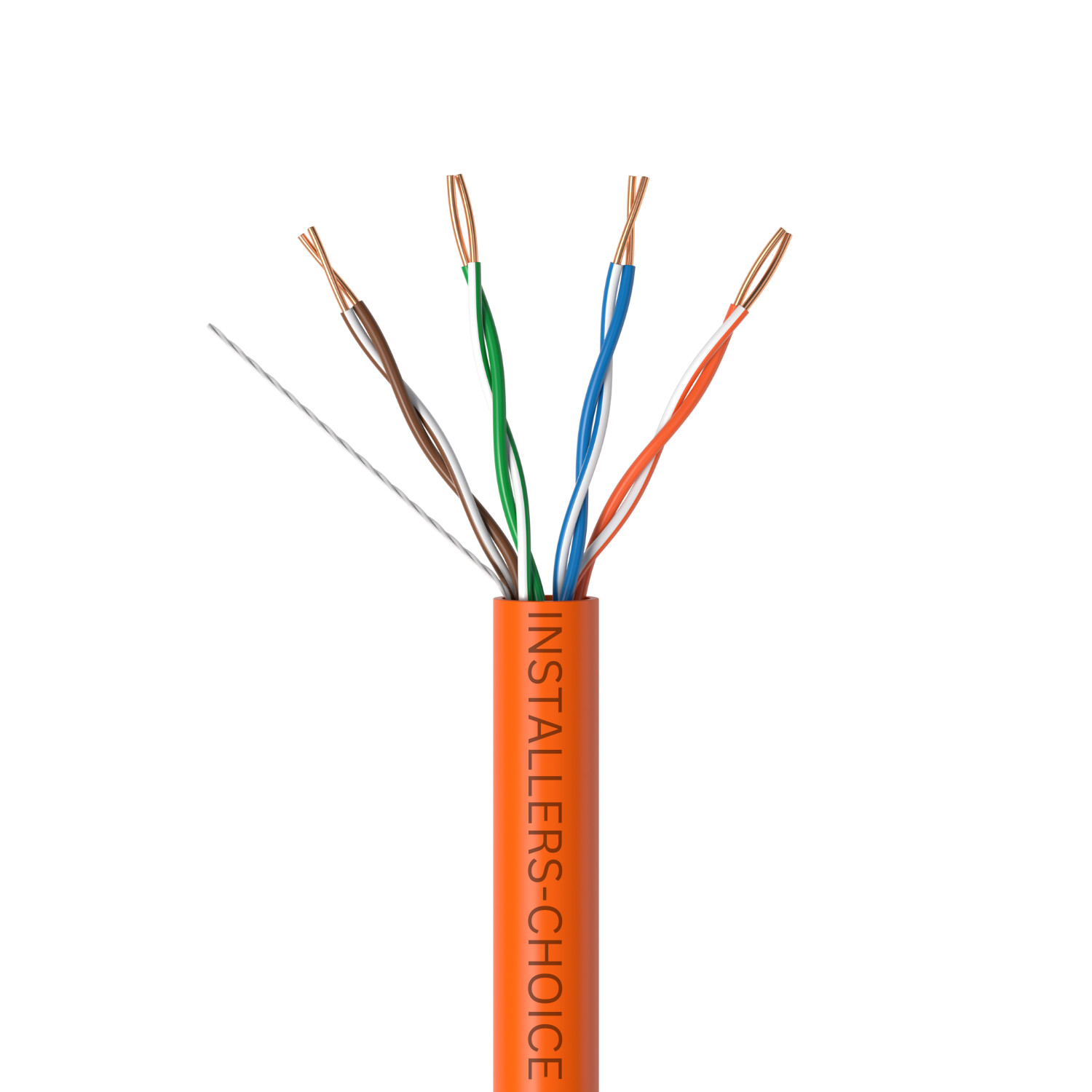 Cat5e 1000ft Cable UTP Cat5 Solid Bulk Ethernet Lan Network Wire Orange