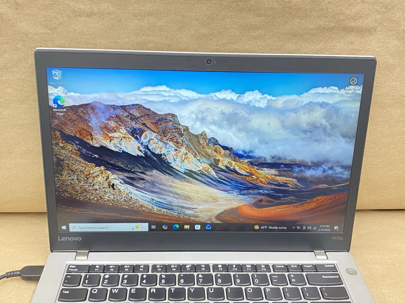 Lenovo T470s – 14″ 2560*1440 – i7-7600U – 8GB – 128GB SSD – Win 10 Pro READ