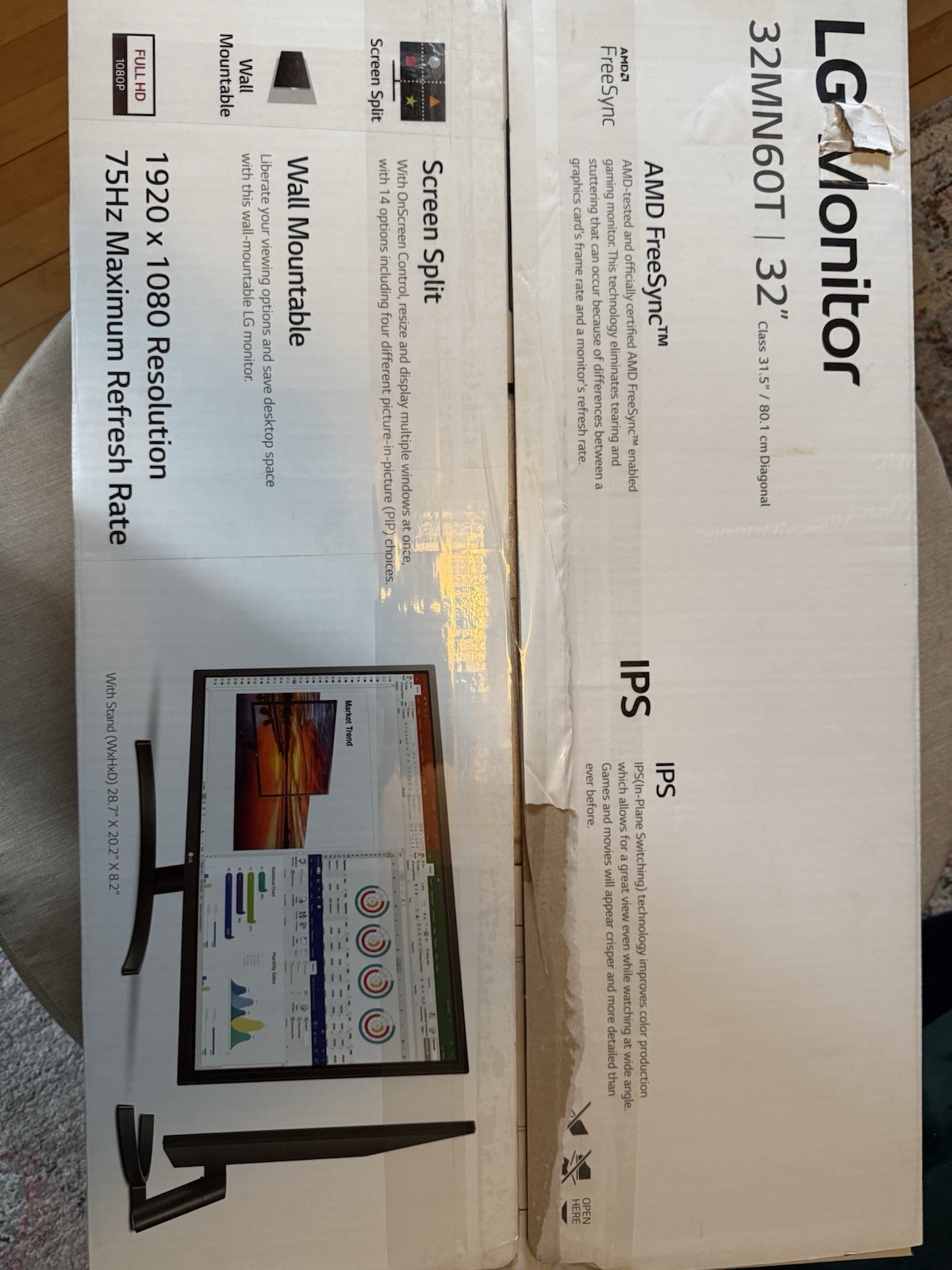 LG 32MN60T 32” FHD Monitor In Original Box