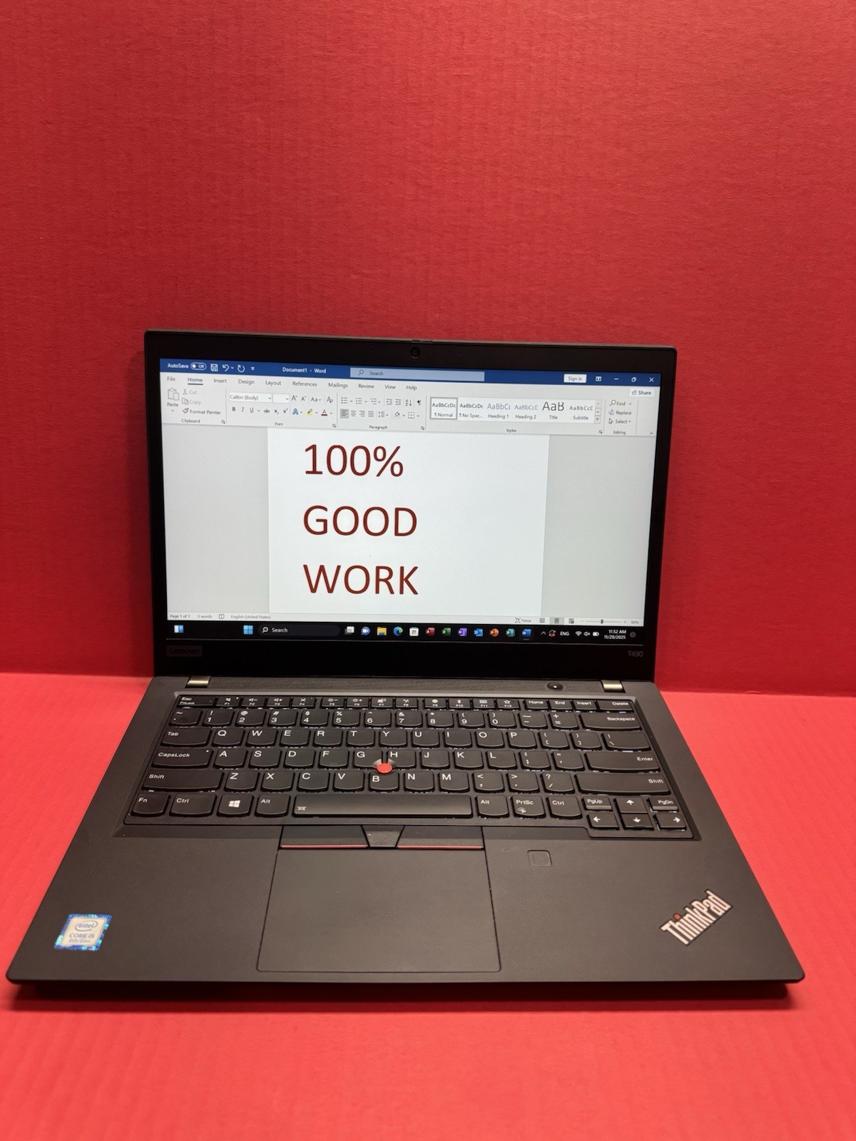Lenovo ThinkPad T490 14” (256GB SSD Intel Core 8th i5-8565U 1.6GHz 16GB RAM)