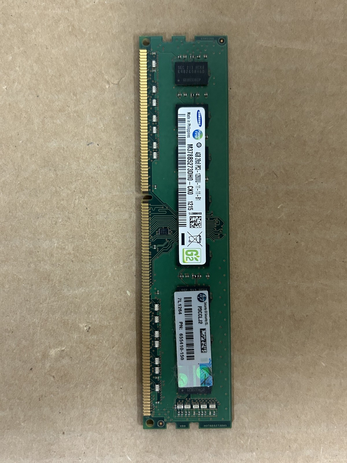Samsung 4GB RAM – 2RX8 PC3-12800U-11-11-B1 M378B5273DH0-CK0