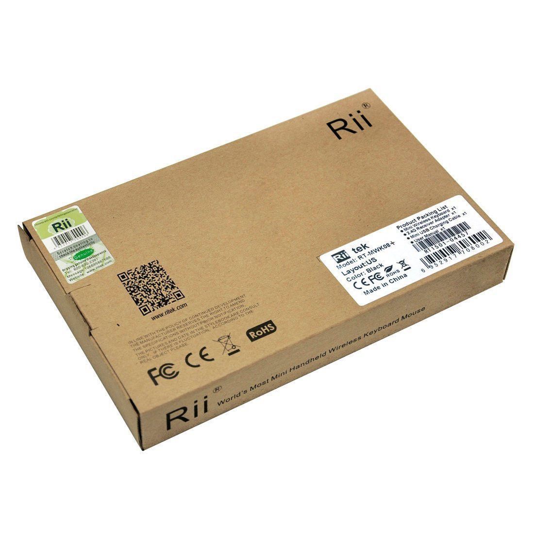 Rii i8+ Black Mini Wireless Keyboard with BACKLIGHT for Smart TV Android TV Box