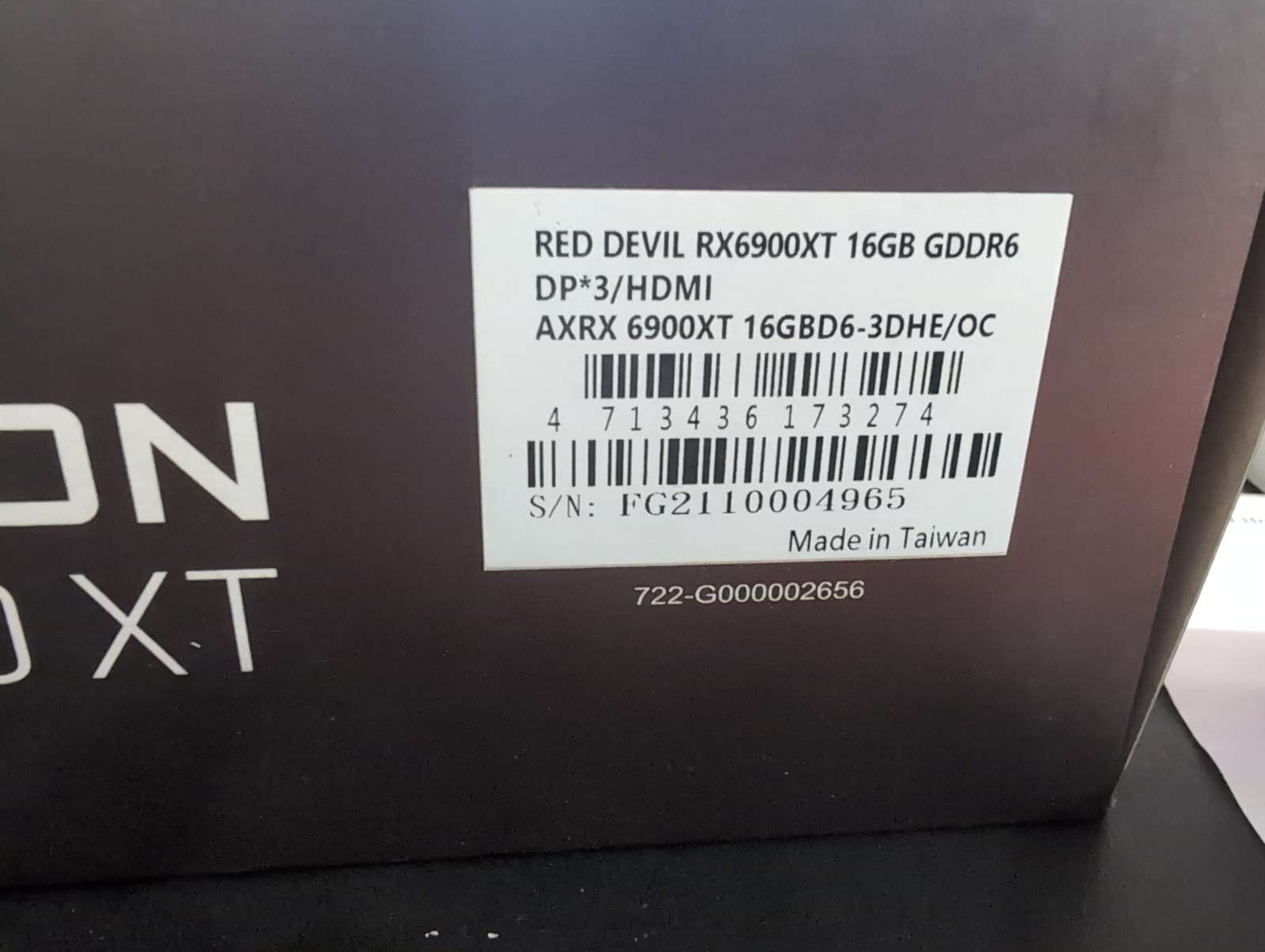 PowerColor Red Devil AMD Radeon RX 6900 XT 16GB GDDR6 Graphics Card PARTS Read