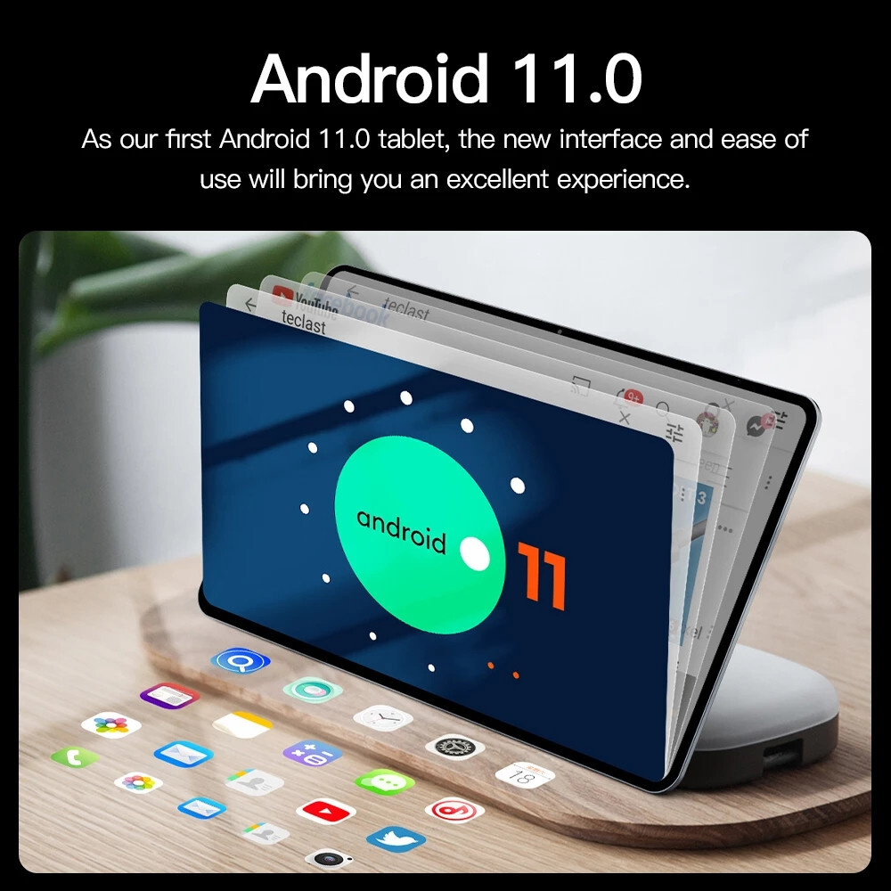 10in Android 11 4G-LTE Phone Call Tablet 2.5D IPS 1920X1200 8GB RAM 128GB ROM