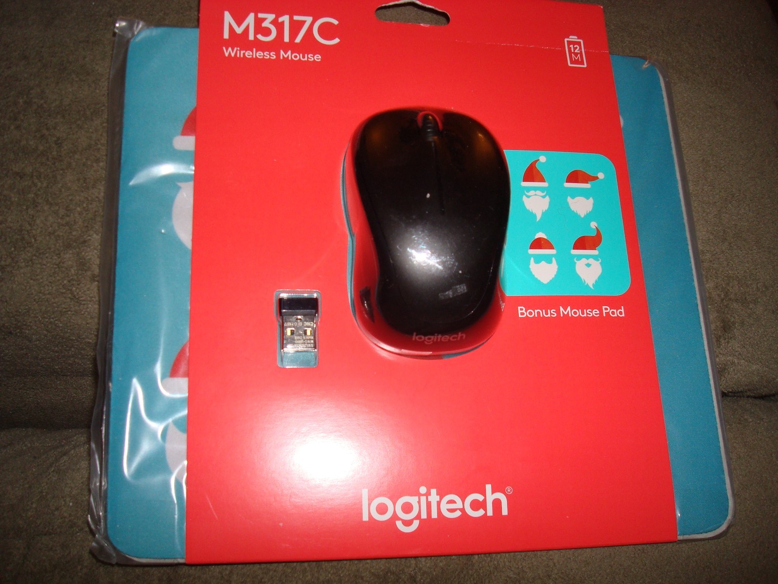 LOGITECH M317C WIRELESS MOUSE WITH BONUS MOUSE PAD