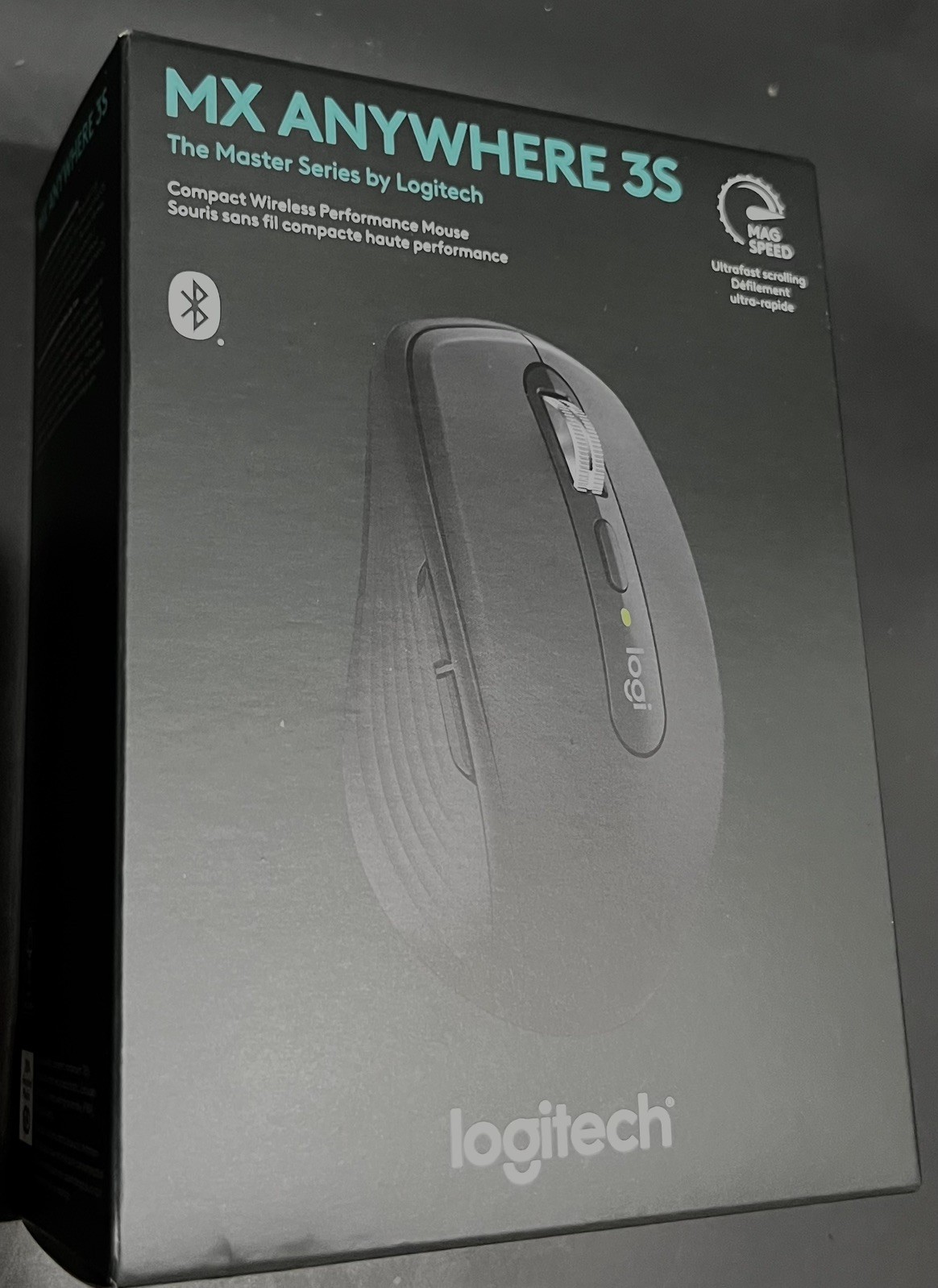 MX Anywhere 3S Wireless Mouse, The Master Series by Logitech, Bluetooth Black