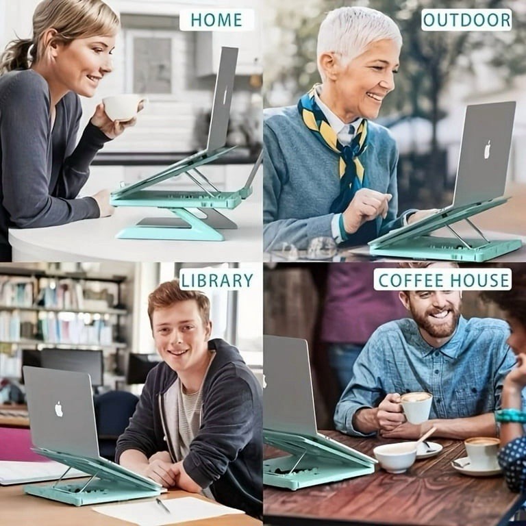 Adjustable Folding Laptop Stand for 10-17 Inch Notebooks & Smartphones