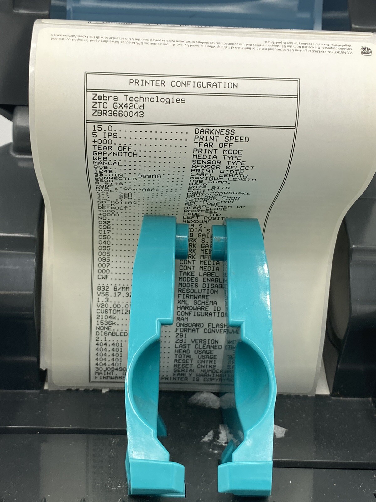 Zebra GX420d Thermal Label Printer USB/Serial/Ethernet w labels & Cables REFURB