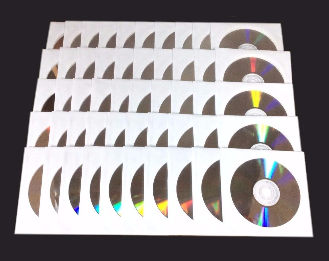 50 Blank DVD+RW DVDRW 4x Silver Shiny Top no Logo 4.7GB Rewritable in Sleeves