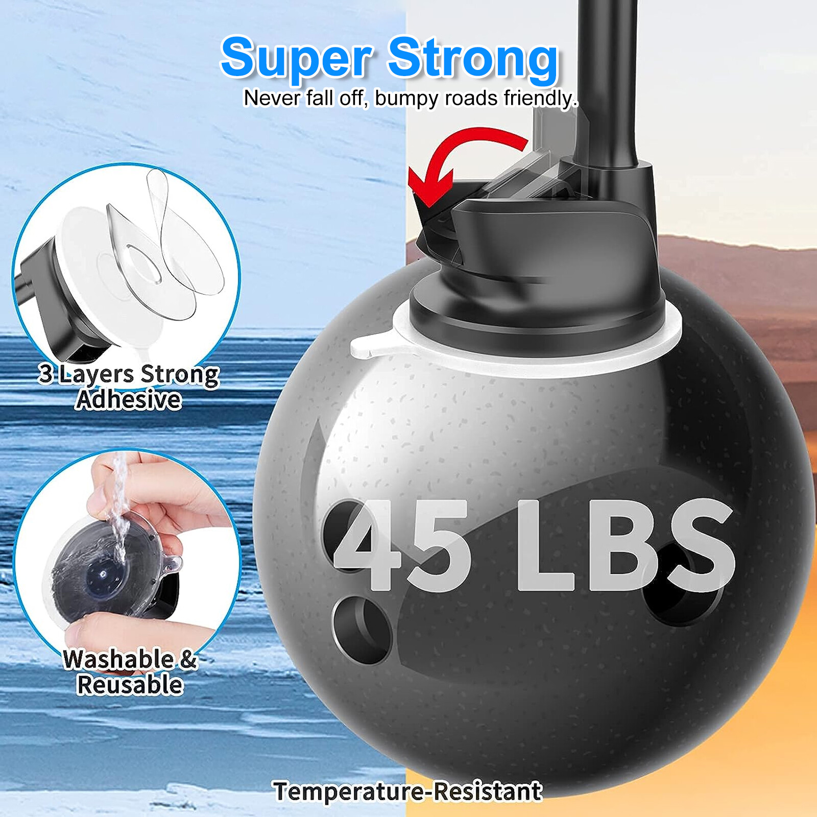 360° Universal Car Windshield Holder Desktop Mount for Cellphone Tablet iPad GPS