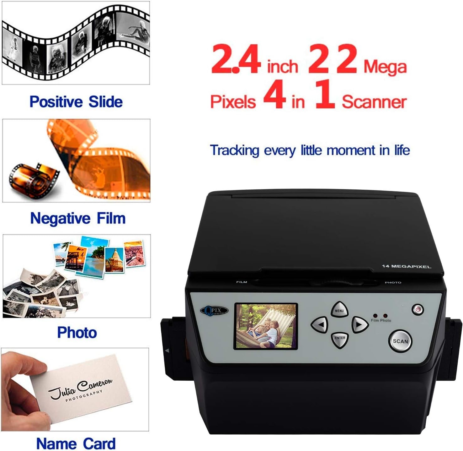 Easy-to-Use 22MP Digital Slide & Photo Scanner