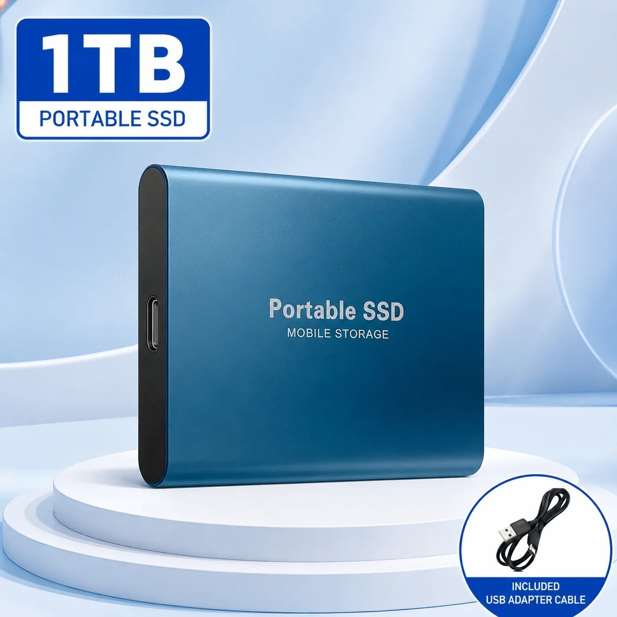 4TB External Hard Drive Quiet Operation Mobile Storage Type-C – Free Shipping US