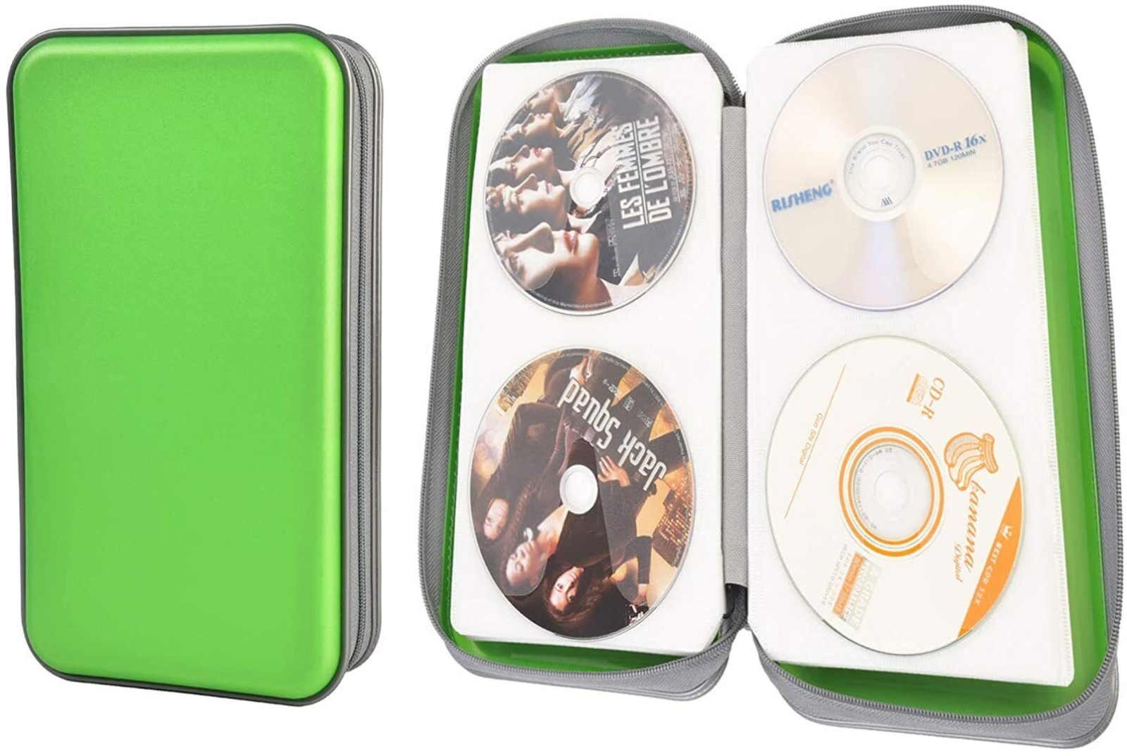 Green 72 Disc CD Case Organizer DVD VCD Carry Portable Holder Storage Bag Album