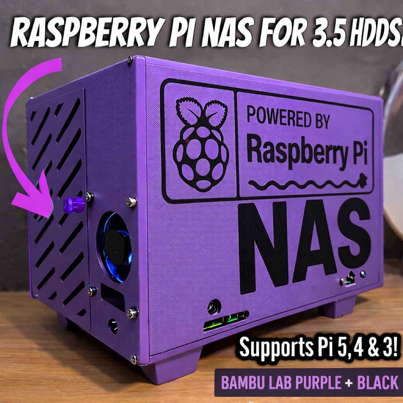 Raspberry pi 5 & pi 3 pi 4 NAS case
