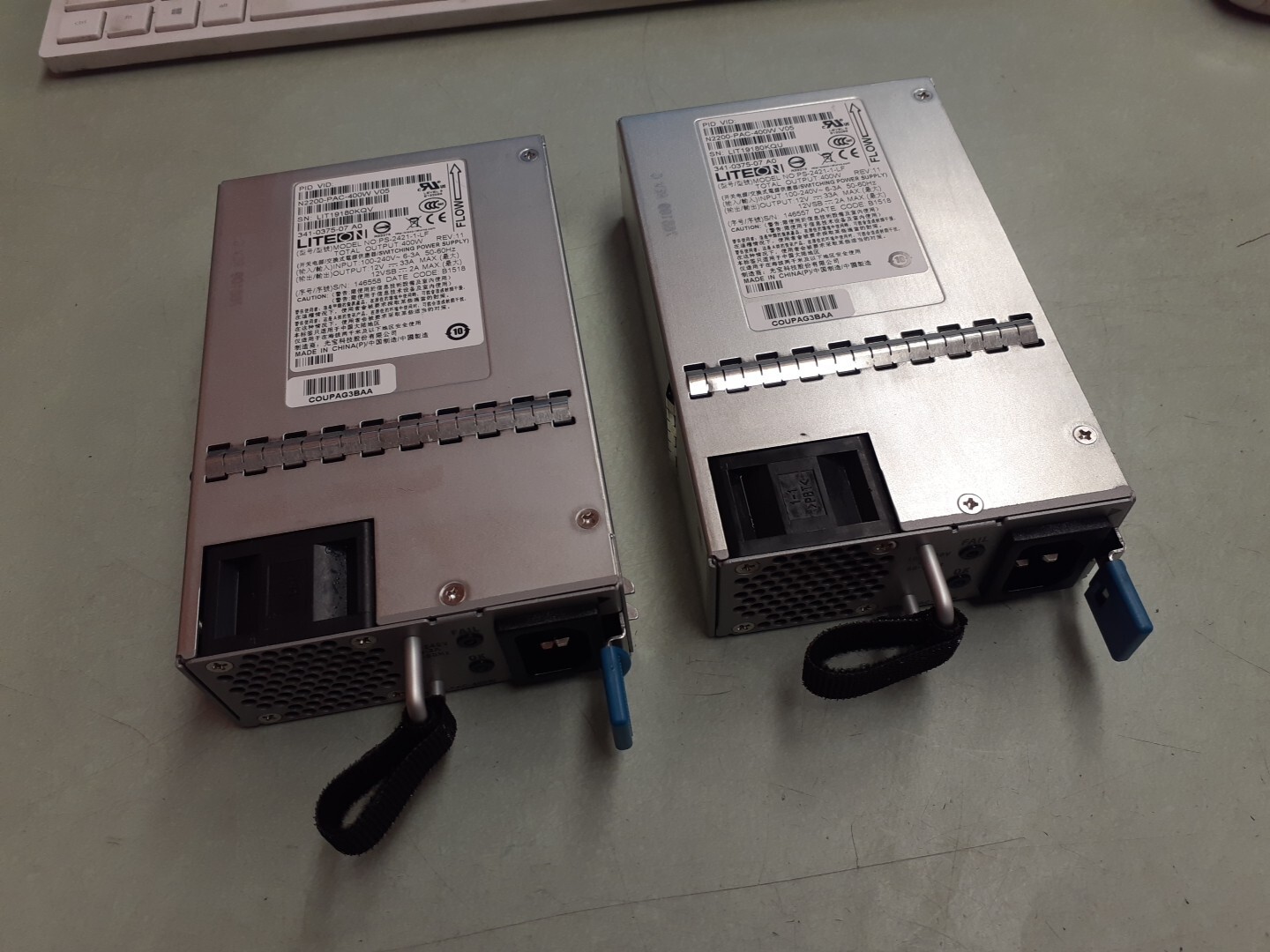 (2) Delta PS-2421-1-LF REV 11 400W Power Supply N2200-PAC-400W