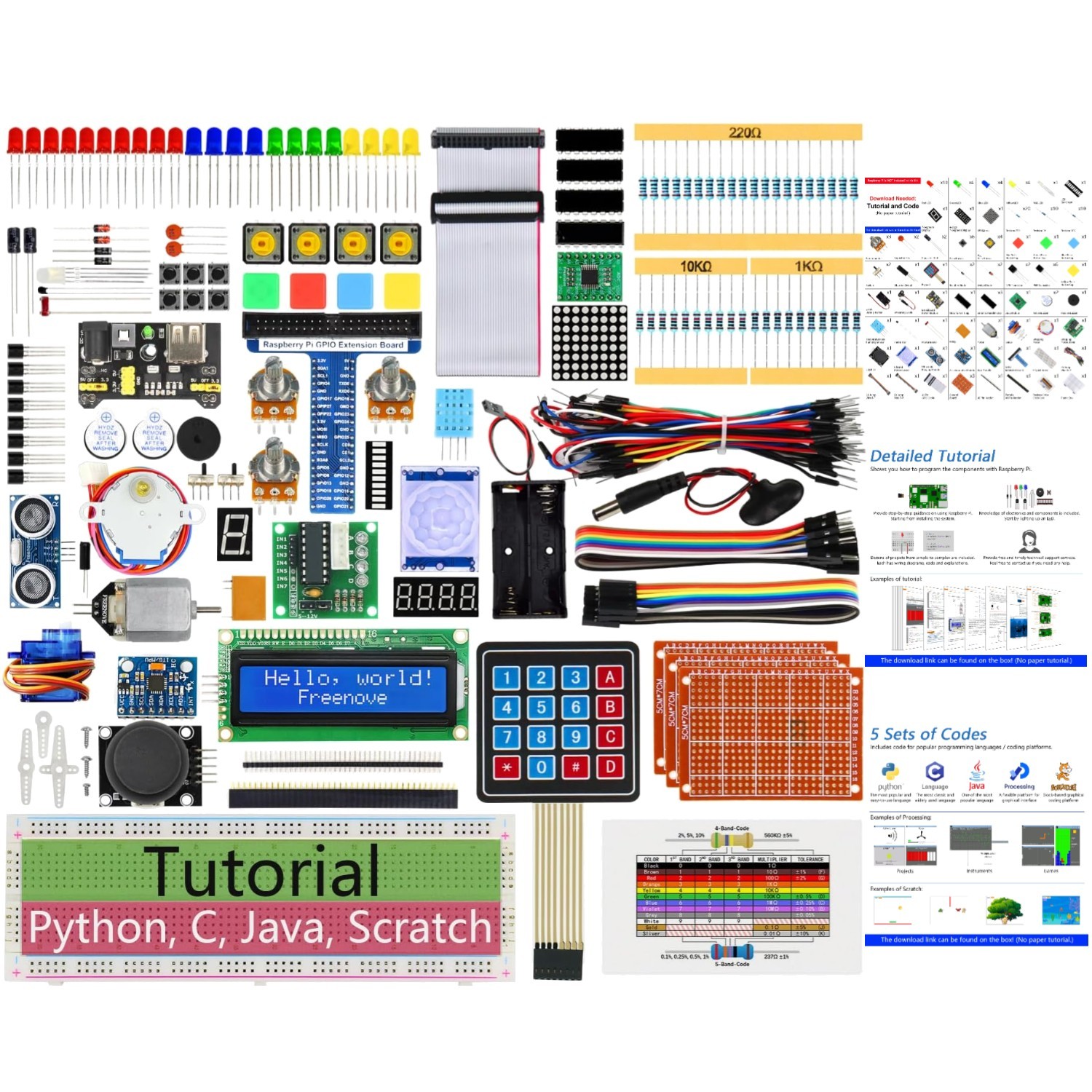 Raspberry Pi 5 Ultimate Kit: 962-Page Tutorial, Coding in Python & 4GB RAM