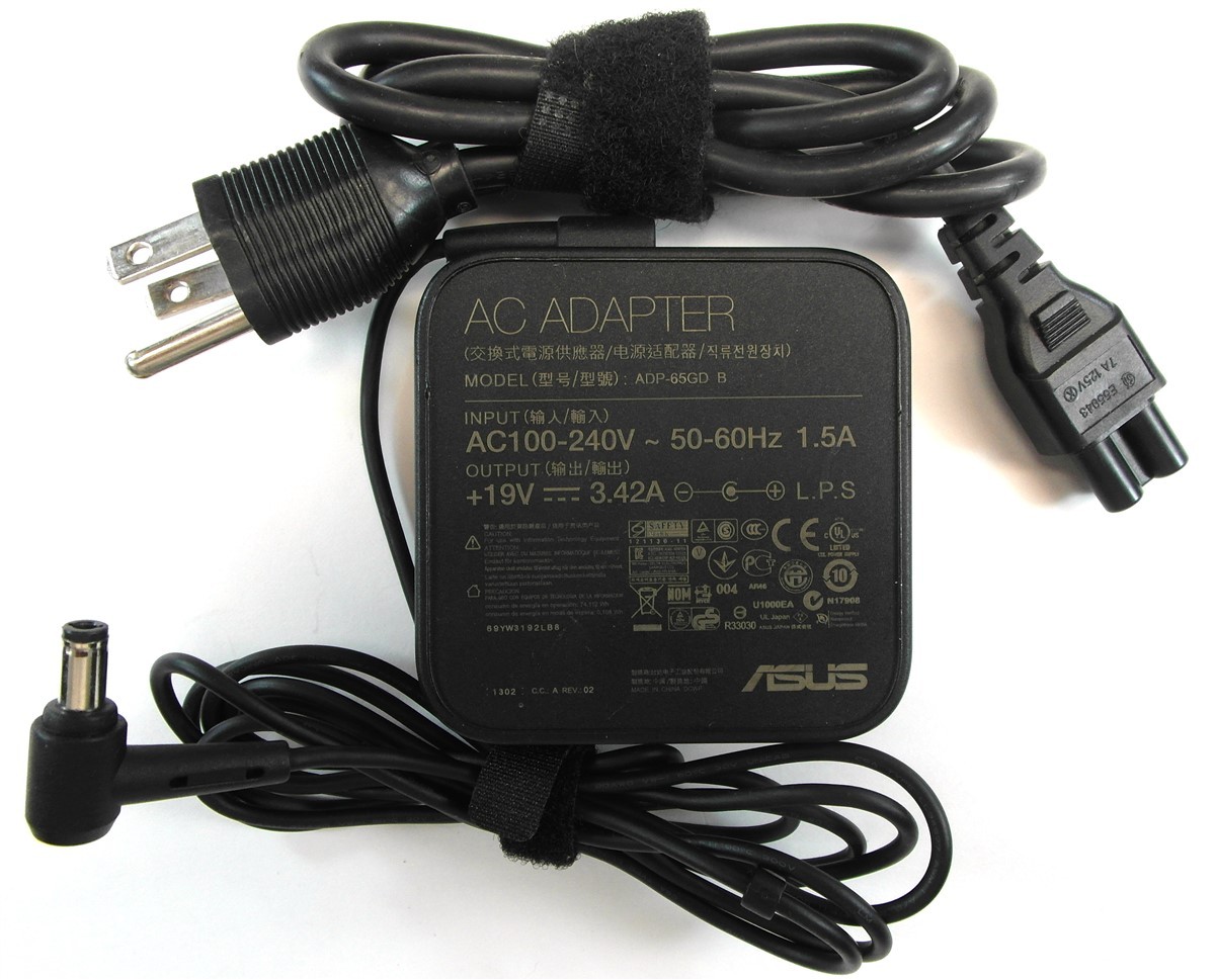 Genuine Asus Laptop Charger AC Adapter Power Supply ADP-65GD B 19V 65W 5.5mm Tip