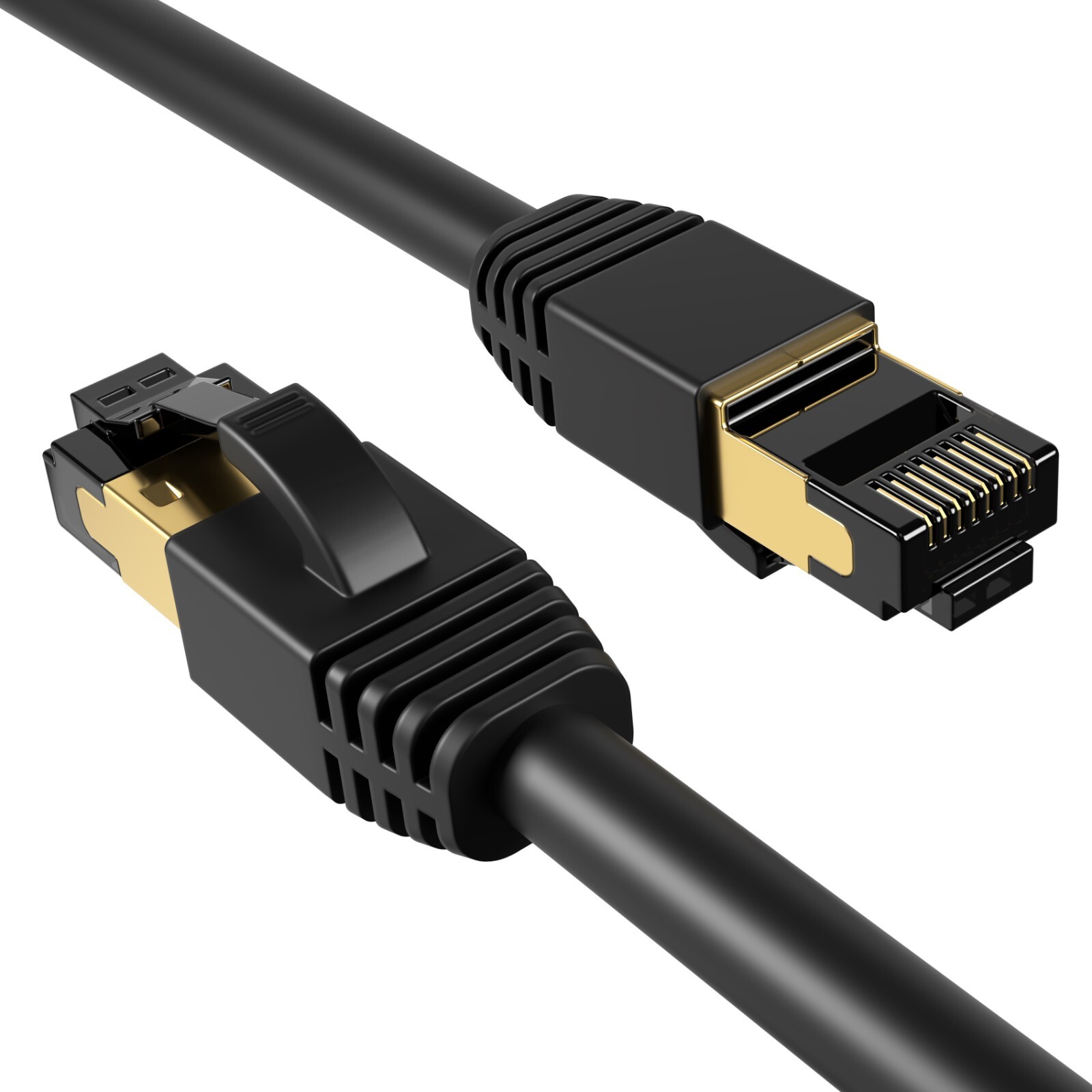 Cat 8 Ethernet Cable Black RJ45 Network UTP Lan Cable Patch Cord S/FTP 26AWG Lot