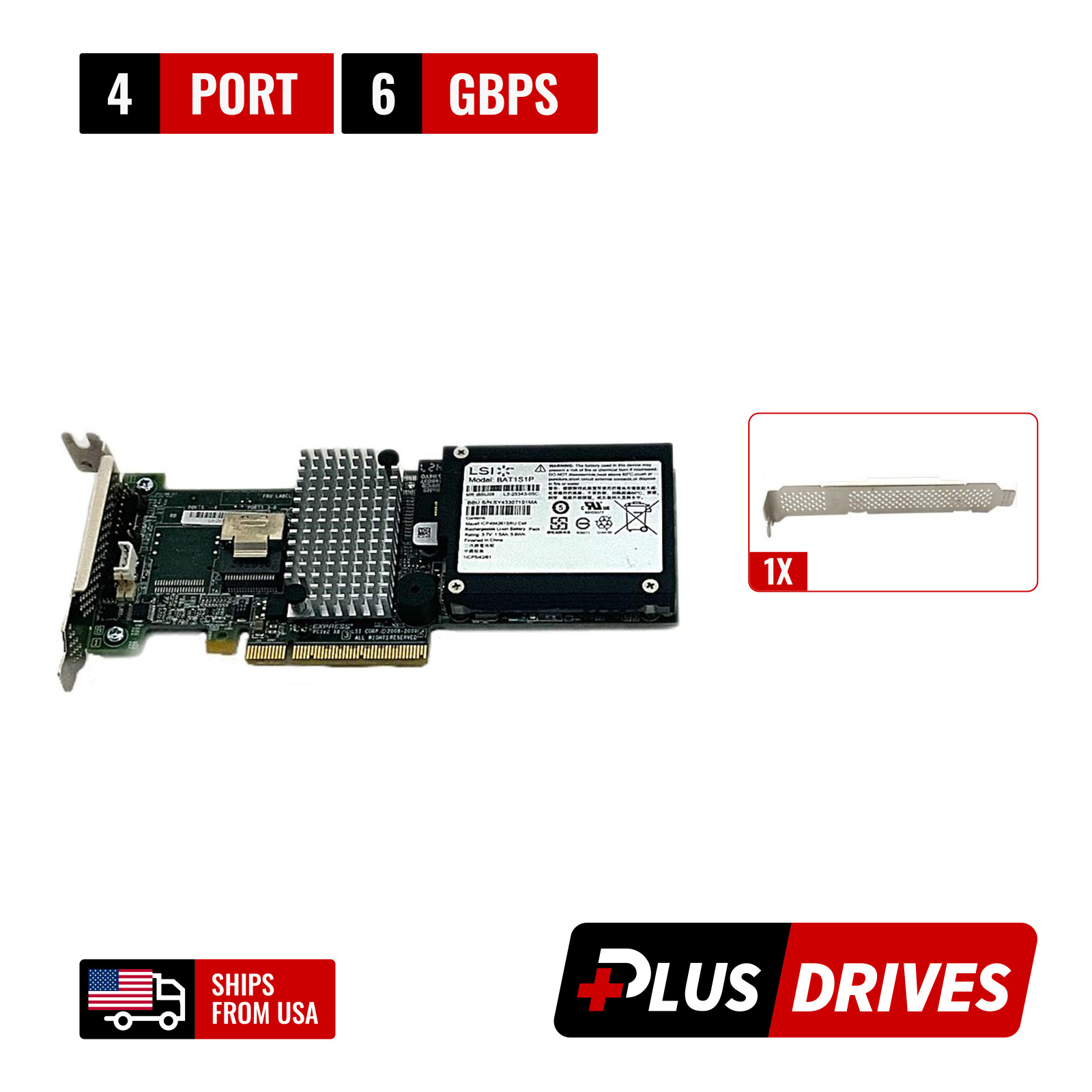 LSI MegaRAID 9260-4i 4 Port SATA SAS-2 6Gb/s 512MB High & Low Profile w/ BBU