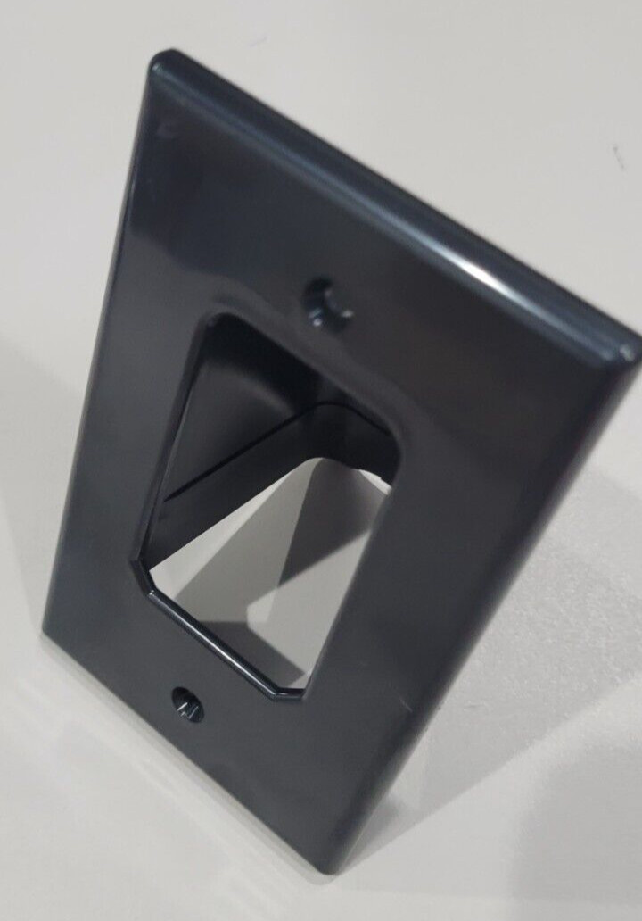 NEW 5 pack of black 1 gang low voltage pass thru plates w/ screws Buyer’s Point