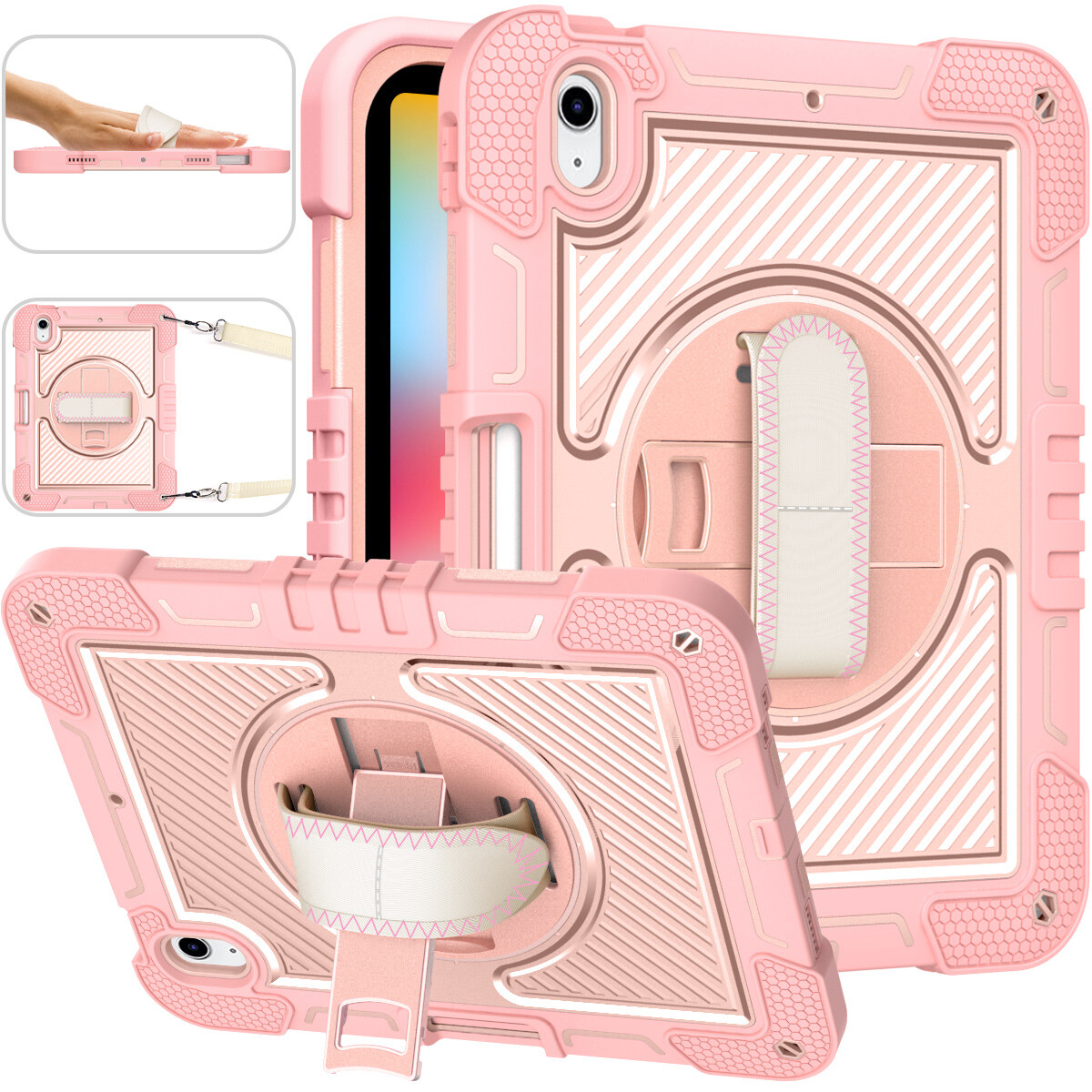For iPad 9th 8th 7th 6th 5th Generation Heavy Duty Stand Shockproof Case Cover