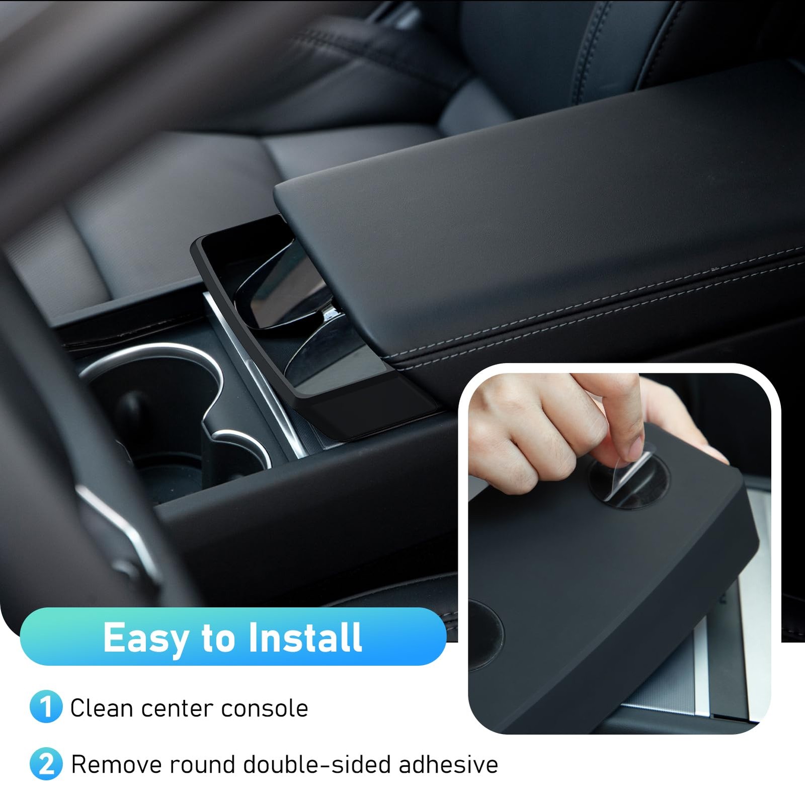 2025 Center Console Sunglasses Holder for Tesla Model Y & Model 3 Accessories