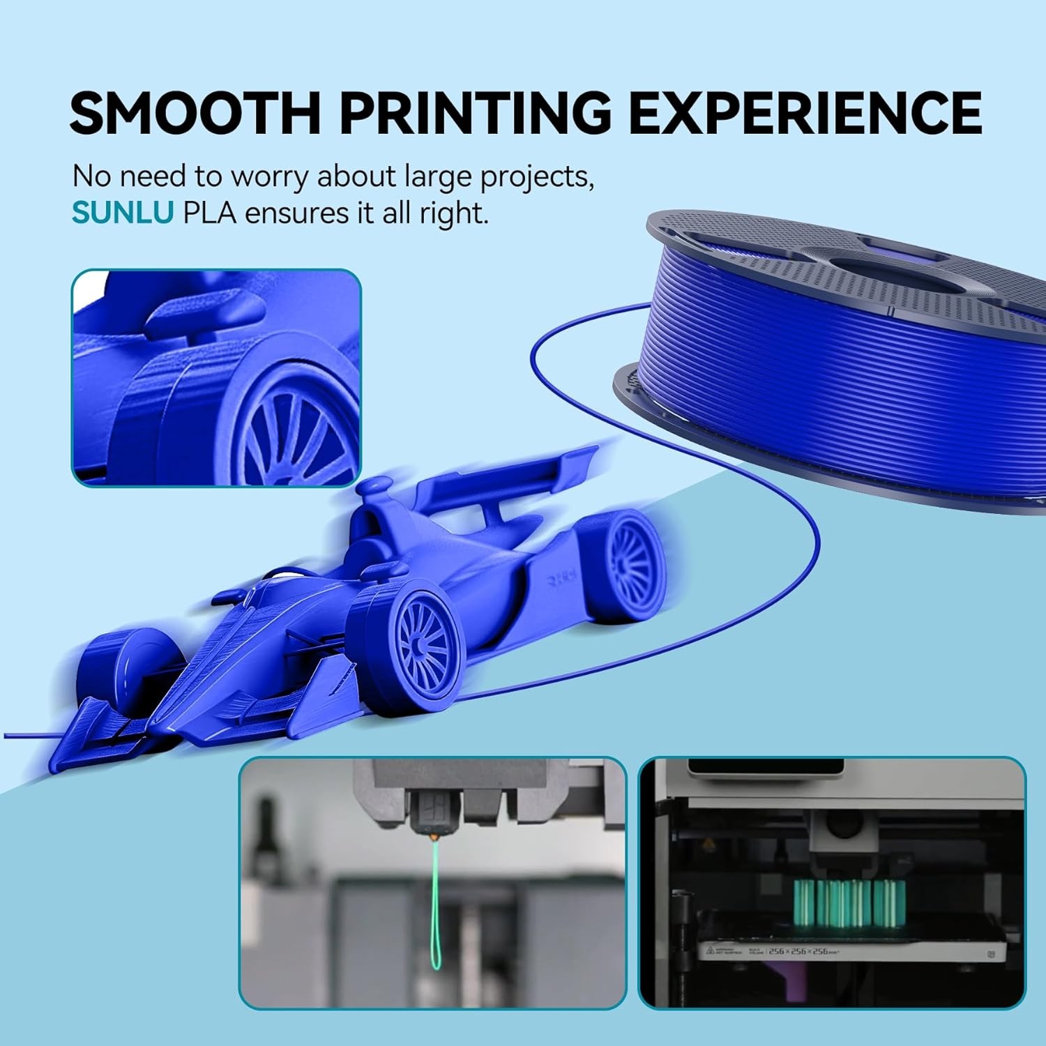 SUNLU PLA PLA+ PETG SILK ABS TPU 3D Printer Filament 1.75mm 1KG/0.25KG Non-toxic